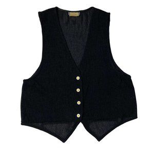 Vintage Black Mesh Vest